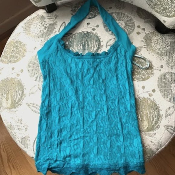 Marciano Blue Stretch Lace Top - Size XS/S Brand New, Never Worn - Picture 1 of 2